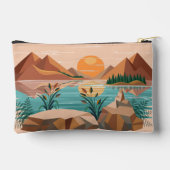 Vredig bergmeer zonsondergang landschap etui (Achterkant)
