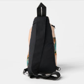 Vredig bergmeer zonsondergang landschap sling bag (Achterkant)