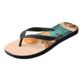 Vredig bergmeer zonsondergang landschap teenslippers (Schuin)