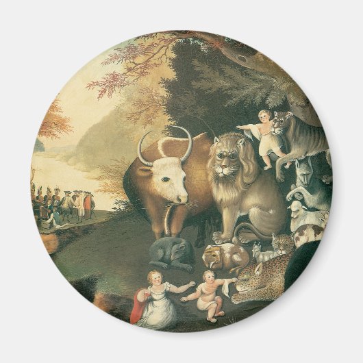 Vredig Koninkrijk door Edward Hicks Oude Folklore  Magneet (Voorkant)