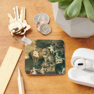 Vredig Koninkrijk door Edward Hicks Oude Folklore  Sleutelhanger