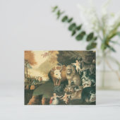 Vredig Koninkrijk door Edward Hicks Oude Volkskuns Briefkaart (Staand voorkant)