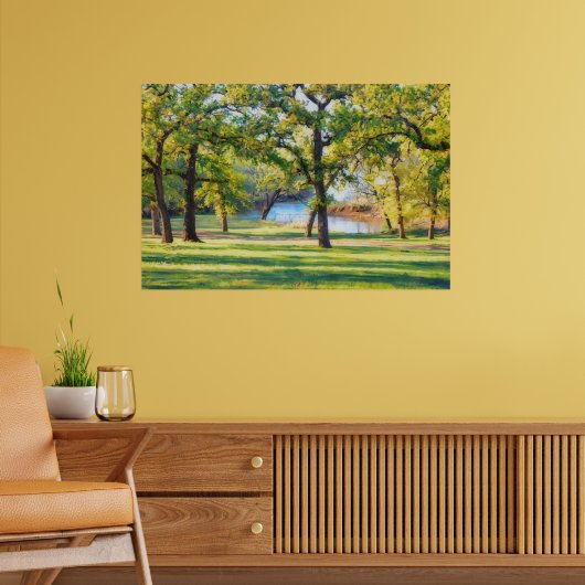 Vredig Landschap Bomen Meer Kunstprint Poster (Woonkamer 2)