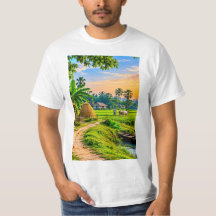 Vredig landschappelijk dorpslandschap