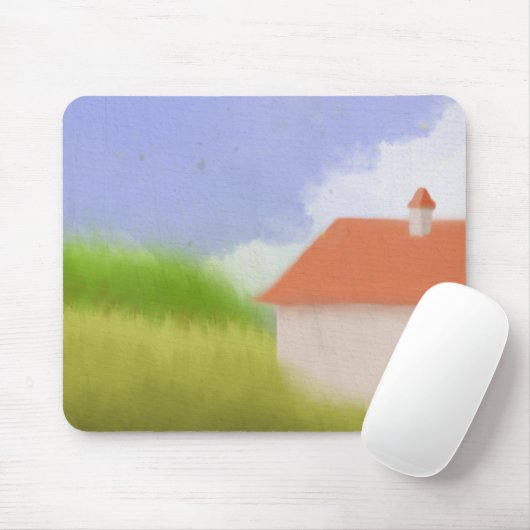 Vredig Landschapschilderij van het Platteland Muismat (Met muis)
