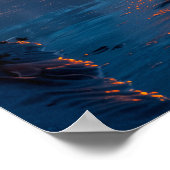 Vredig strand bij zonsondergang poster (Hoek)