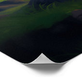 Vredig strand in zonsondergang illustratie poster (Hoek)