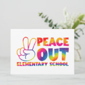 Vredig Uit Basisschool Tie Dye Laatste Dag Aankondiging (Staand voorkant)