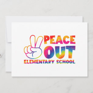 Vredig Uit Basisschool Tie Dye Laatste Dag  Kaart