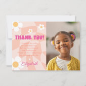 Vredig Uit Eéncijferige Meisjes Verjaardagsfoto Bedankkaart (Voorkant)