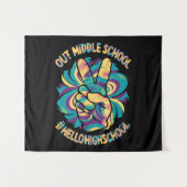 Vredig Uit Midden Hallo Middelbare School School T Wandkleed (Voorkant (horizontaal))