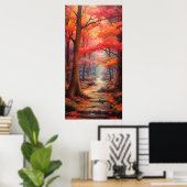 Vredig wandelen Herfst Park Fine Art Poster (Thuiskantoor)