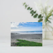 Vredig zandstrand briefkaart (Staand voorkant)