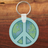 vredige aardse Sleutelhanger (Voorkant)