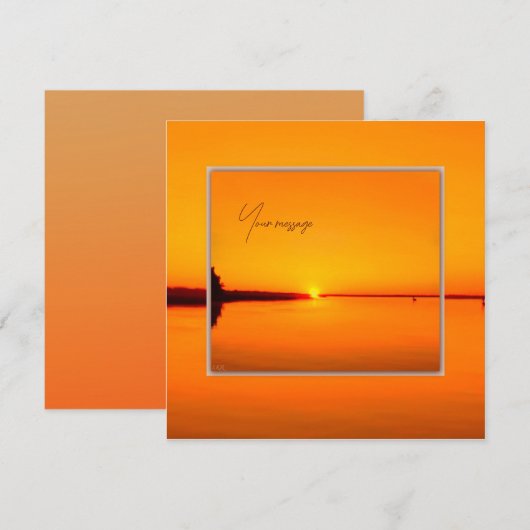 Vredige Amber Sunset (Voorkant / Achterkant)