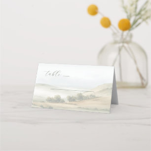 Vredige Beige Watercolor Landschap Plaatskaartje