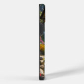 Vredige berghut watervallen bloemen iPhone hoesje (Rechterkant)