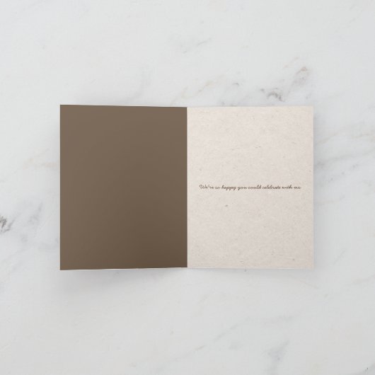 Vredige bergmeerlandschap  foto bedankkaart (Binnen)