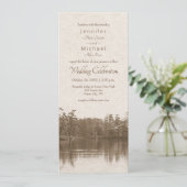 Vredige bergmeerlandschap  foto kaart (Staand voorkant)