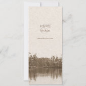 Vredige bergmeerlandschap  foto kaart (Achterkant)