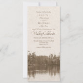 Vredige bergmeerlandschap  foto kaart (Voorkant)