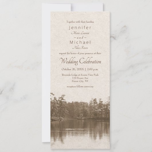 Vredige bergmeerlandschap  foto kaart (Voorkant)