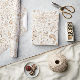 Vredige Boheemse Hippie Jaren Zestig Paisley Verja Cadeaupapier