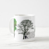 vredige boom silhouet koffiemok (Voorkant links)