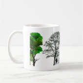 vredige boom silhouet koffiemok (Links)
