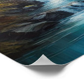 Vredige charme van weelderige oude bos poster (Hoek)