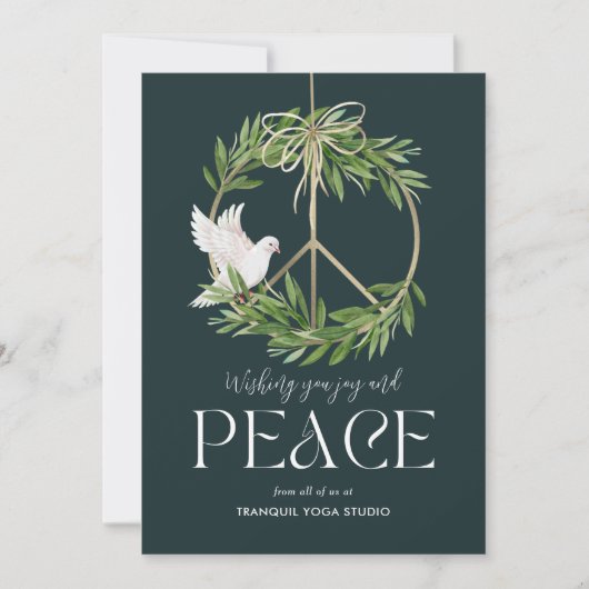Vredige Dove Business Vakantie Kaart (Voorkant)