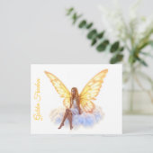 Vredige elegante fee gloed lucht luchtig en licht briefkaart (Staand voorkant)