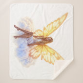 Vredige elegante fee gloed lucht luchtig en licht sherpa deken (Voorkant)