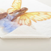 Vredige elegante fee gloed lucht luchtig en licht sherpa deken (3/4)