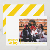 Vredige en Vrolijke Hoek Moderne Foto Vakantiekaar Feestdagenkaart (Voorkant / Achterkant)