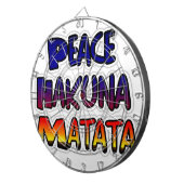Vredige Hakuna Matata Gradiënt Kunst Dartbord (Voorkant Rechts)