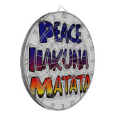 Vredige Hakuna Matata Gradiënt Kunst Dartbord (Voorkant Links)