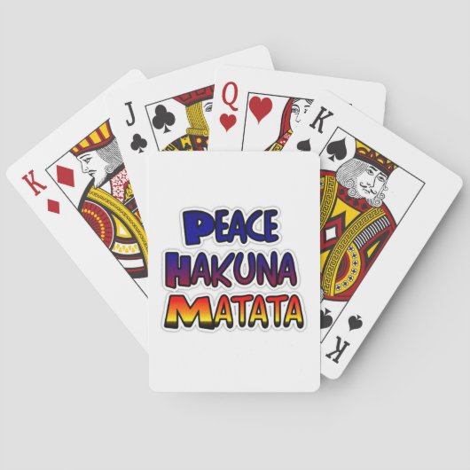 Vredige Hakuna Matata Gradiënt Kunst Pokerkaarten (Achterkant)