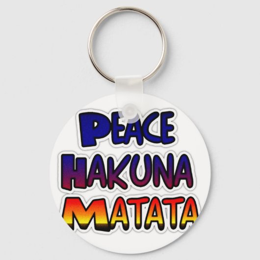 Vredige Hakuna Matata Gradiënt Kunst Sleutelhanger (Voorkant)