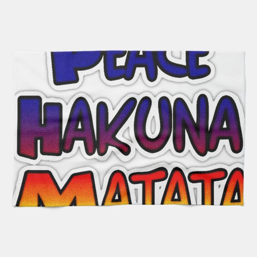 Vredige Hakuna Matata Gradiënt Kunst Theedoek (Horizontaal)