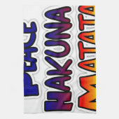 Vredige Hakuna Matata Gradiënt Kunst Theedoek (Verticaal)