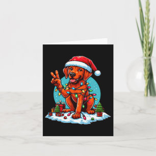 Vredige Hand Rhodesian Ridgeback Kerstverlichting  Kaart