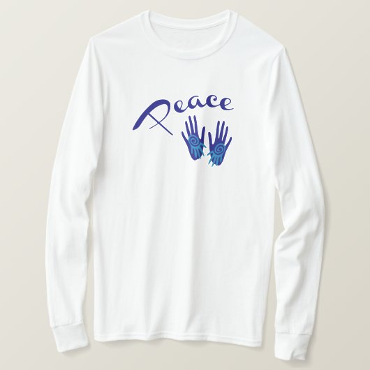 Vredige handen t-shirt (Design voorkant)