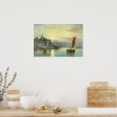 Vredige haven poster (Keuken)