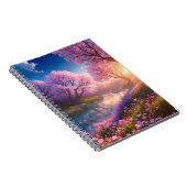 Vredige Haven van rivier en bloemen Notitieboek (Rechterzijde)