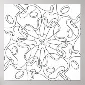 Vredige herfst: Abstracte appels kleuren Poster (Voorkant)