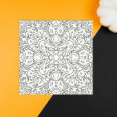 Vredige herfst: Halloween Magic Kleurplaat Kaart