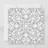 Vredige herfst: Halloween Magic Kleurplaat Kaart (Voorkant)