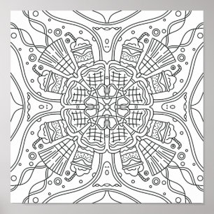 Vredige herfst: Halloween Spooky Night Kleuren Poster