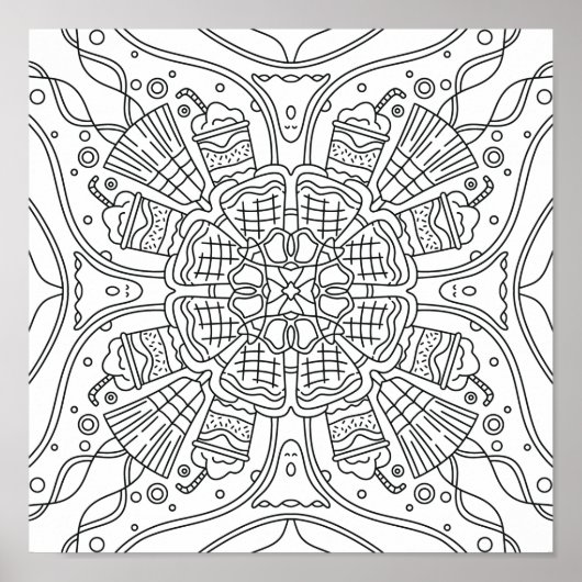 Vredige herfst: Halloween Spooky Night Kleuren Poster (Voorkant)